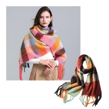 Load image into Gallery viewer, Bufanda de invierno a cuadros para mujer - Ozerty