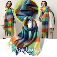 Load image into Gallery viewer, Bufanda de invierno a cuadros para mujer - Ozerty