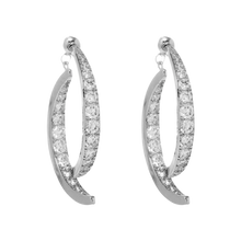 Load image into Gallery viewer, Pendientes cruzados de plata y oro - Ozerty