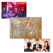 Load image into Gallery viewer, Pendientes cruzados de plata y oro - Ozerty