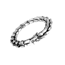 Load image into Gallery viewer, Pulsera ajustable con diseño de dragón de Midgard
-Plata - Ozerty