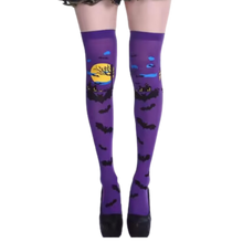 Load image into Gallery viewer, Calcetines de compresión para Halloween -Murciélagos y crepúsculo - Ozerty