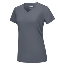 Load image into Gallery viewer, Camiseta de refrigeración instantánea para mujer con cuello de pico
-Gris oscuro - Ozerty