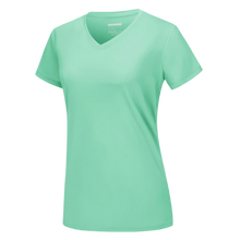 Load image into Gallery viewer, Camiseta de refrigeración instantánea para mujer con cuello de pico
-Verde menta - Ozerty