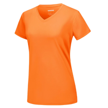 Load image into Gallery viewer, Camiseta de refrigeración instantánea para mujer con cuello de pico
-Naranja - Ozerty
