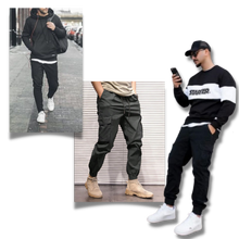 Load image into Gallery viewer, Pantalones cargo Slim Fit para hombre
- Ozerty