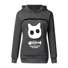 Load image into Gallery viewer, Sudadera con compartimento porta mascotas -Gris oscuro - Ozerty