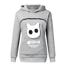Load image into Gallery viewer, Sudadera con compartimento porta mascotas -Gris - Ozerty