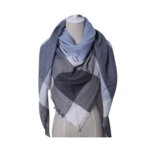 Load image into Gallery viewer, Bufanda de cashmere con tacto de lana de angora y diseño tartán
-Copenhague - Ozerty