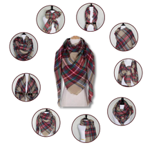 Load image into Gallery viewer, Bufanda de cashmere con tacto de lana de angora y diseño tartán
- Ozerty