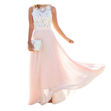 Load image into Gallery viewer, Vestido coqueto de gasa y encaje estilo campiña
-Rosa claro/SRosa claro/MRosa claro/LRosa claro/XLRosa claro/XXLRosa claro/XXXL - Ozerty