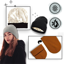 Load image into Gallery viewer, Gorro de punto con forro de satén - Ozerty