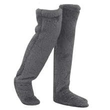 Load image into Gallery viewer, Calcetines calentadores de tiro alto -Gris oscuro - Ozerty