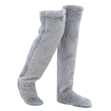 Load image into Gallery viewer, Calcetines calentadores de tiro alto -Gris claro - Ozerty