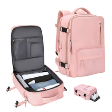 Load image into Gallery viewer, Mochila de viaje impermeable con carga USB
-Rosa - Ozerty