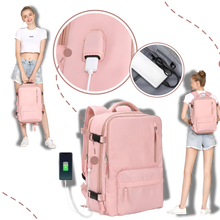 Load image into Gallery viewer, Mochila de viaje impermeable con carga USB
- Ozerty