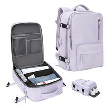 Load image into Gallery viewer, Mochila de viaje impermeable con carga USB
-Violeta - Ozerty